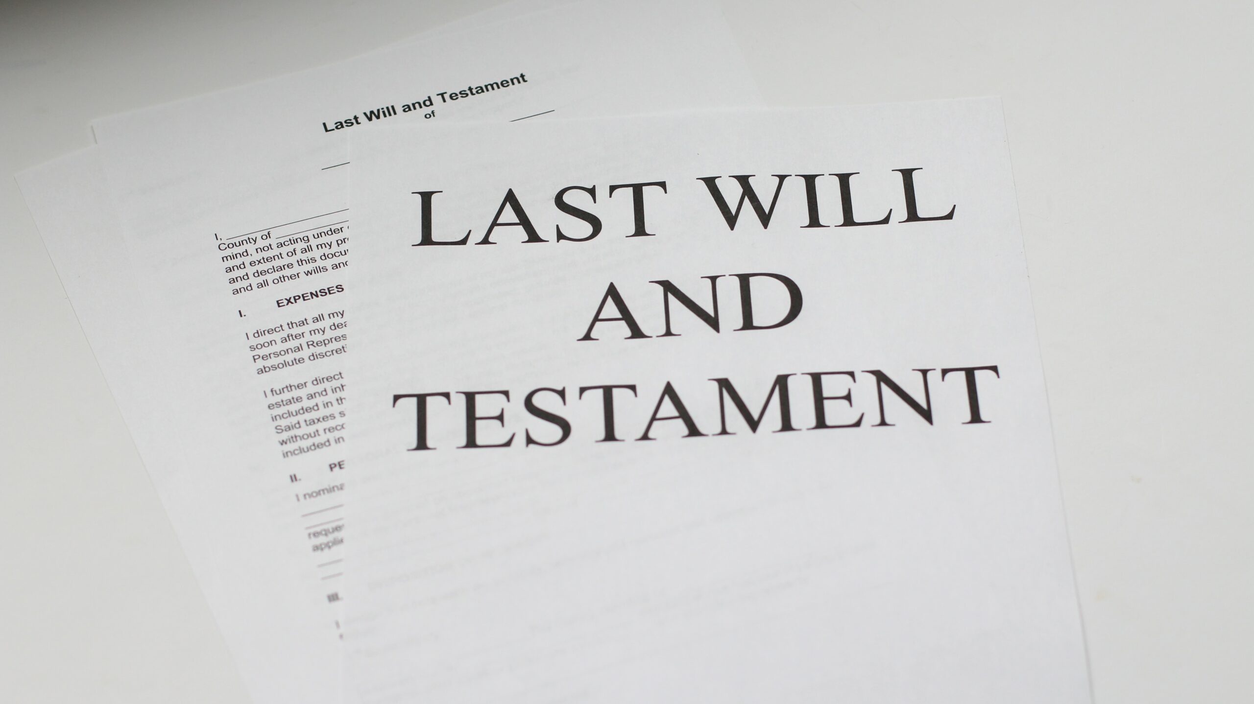 Creating A Will - Last Will and Testament legal document